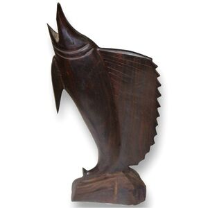Hand carved swordfish